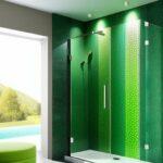 salle-de-bain-avec-douche-couleur-verte